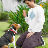 Blue AtmA with Silver Sweatshirt
