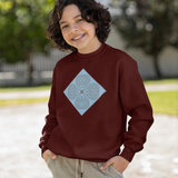 Blue AtmA with Silver Sweatshirt for Kids and Teens